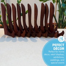 Load image into Gallery viewer, Wooden Plate Display Stands 25cm – Set of 10 Hinged Easel Holders
