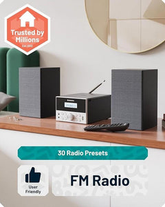 5.2 Bluetooth CD Player with Speakers 20W Compact HiFi System Oakcastle HiFi150