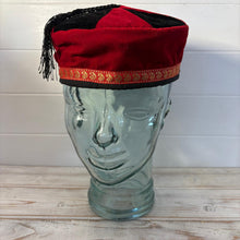 Load image into Gallery viewer, Tibetan Trim smoking / thinking / lounging cap Size Large

