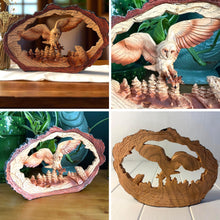 Load image into Gallery viewer, 𝗙𝗟𝗬𝗜𝗡𝗚 𝗢𝗪𝗟 𝗢𝗥𝗡𝗔𝗠𝗘𝗡𝗧 | Forest Animal Decor | Owl Gifts for Owl Lovers, Women, Men, Kids | Nature Wildlife Figurine | Birthday Gift | Woodland Decor
