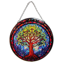 Load image into Gallery viewer, 6-Inch Tree of Life Stained Glass Suncatcher | Elegant Window Decoration
