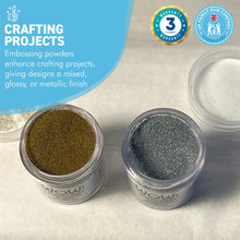 Load image into Gallery viewer, 2 x Wow! Embossing Powders 15ml | POLISHED GOLD &amp; SILVER REGULAR| Free your creativity and give your embossing sparkle
