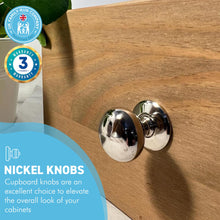 Load image into Gallery viewer, MULBERRY NICKEL KNOB | Single door knob | Nickel cupboard knobs | Cabinet hardware | Antique nickel cupboard handles | Cupboard door handles | 30mm

