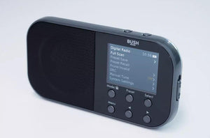 Bush Black Handheld Portable DAB+ Radio | Auto-Tune | Auto Scan | 40 station presets