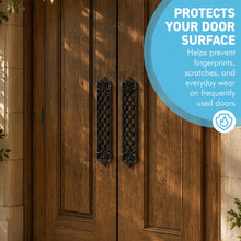 Load image into Gallery viewer, The Jali, Matched Pair – Two Pierced Lattice Cast Iron Finger Plates for a Double Door or Both Faces of One
