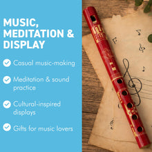 Load image into Gallery viewer, The Painted Bamboo Flute – A 25cm Handmade Peruvian Wind Instrument
