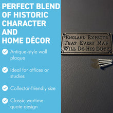 Load image into Gallery viewer, 𝗩𝗜𝗡𝗧𝗔𝗚𝗘 𝗦𝗧𝗬𝗟𝗘 𝗖𝗔𝗦𝗧 𝗜𝗥𝗢𝗡 𝗘𝗡𝗚𝗟𝗔𝗡𝗗 𝗘𝗫𝗣𝗘𝗖𝗧𝗦 𝗘𝗩𝗘𝗥𝗬 𝗠𝗔𝗡 𝗣𝗟𝗔𝗤𝗨𝗘 | 𝟰.𝟭” 𝘅 𝟮.𝟬” (𝟭𝟬𝟱𝗺𝗺 𝘅 𝟱𝟬𝗺𝗺) | Wall Decor | Antique Style | Home Sign | Door Sign
