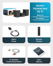 Load image into Gallery viewer, Majority Homerton Internet Radio HiFi System with CD Bluetooth Spotify &amp; Stereo Speakers - All-in-One Smart Audio Experience

