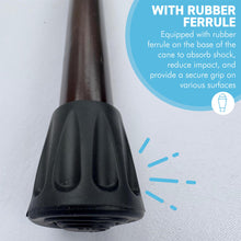 Load image into Gallery viewer, Varnished Dark Wood Classic Derby Walking Stick

