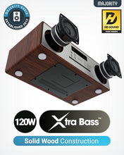 Load image into Gallery viewer, DAB+ Radio &amp; CD Player | Compact Wooden HiFi Music System | Bluetooth Digital Home Stereo | FM, 20 Presets, Radio Alarm, &amp; Remote Control | AUX &amp; USB Input | USB Charging | MAJORITY Oakington (Walnut)
