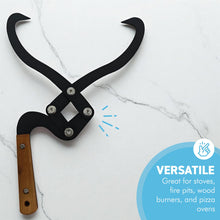 Load image into Gallery viewer, 𝗛𝗘𝗔𝗩𝗬 𝗗𝗨𝗧𝗬 𝗖𝗔𝗦𝗧 𝗜𝗥𝗢𝗡 𝗟𝗢𝗚 𝗟𝗜𝗙𝗧𝗜𝗡𝗚 𝗧𝗢𝗡𝗚𝗦 | Durable | Rust-Resistant | Firewood Tongs with pincer action | Fireplace | Fire Pit &amp; Outdoor Fires Accessory

