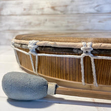 Load image into Gallery viewer, Large 50cm diameter Shamanic Sami hand drum with wooden beater | frame drum
