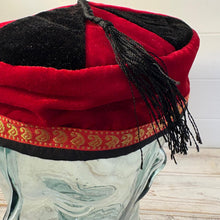 Load image into Gallery viewer, Tibetan Trim smoking / thinking / lounging cap Size Large
