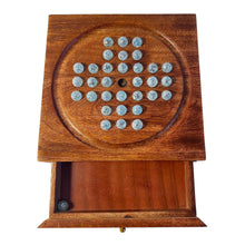 Load image into Gallery viewer, Wooden Solitaire with Snowflake Marbles | Travel &amp; Strategic Games for Adults
