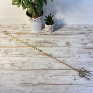 Brass extending fireside toasting fork | Extends to 72cm  | 72 Inches | | Toasting fork for log burners | Toasting fork for open fires