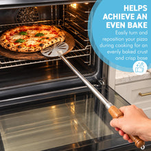 Load image into Gallery viewer, The 450mm Pizza Spinner Paddle – A Stainless Steel Pizza Turner with Wooden Handle
