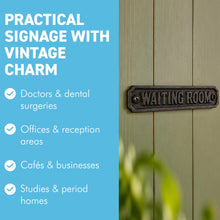 Load image into Gallery viewer, The Waiting Room Plaque – An Antique Style Cast Iron Sign
