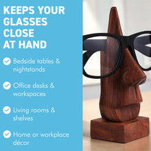 Load image into Gallery viewer, Never Lose Your Glasses Again — Hand-Finished Solid Wood Spectacle Stand, Gift Boxed
