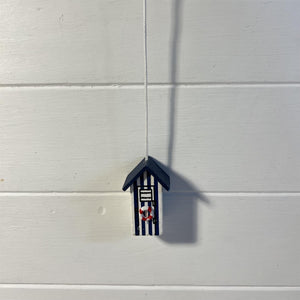 Dark Blue beach hut light pull | Nautical Theme Wooden Beach Hut Cord Pull Light Pulls