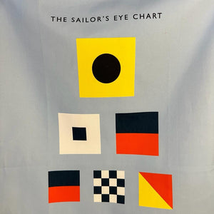 Sailors Eye Chart Tea Towel | 100% Cotton tea towel | Blue kitchen towel | Hand towel| Nautical gift | Beach themed gift | Perfect gift for sailors | 70 cm x 50 cm