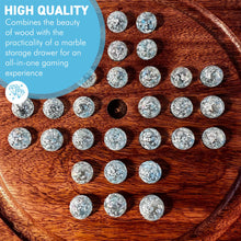 Load image into Gallery viewer, Wooden Solitaire with Snowflake Marbles | Travel &amp; Strategic Games for Adults
