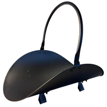 Load image into Gallery viewer, 𝗖𝗔𝗦𝗧 𝗜𝗥𝗢𝗡 𝗟𝗢𝗚 𝗛𝗢𝗟𝗗𝗘𝗥 𝗙𝗜𝗥𝗘𝗪𝗢𝗢𝗗 𝗕𝗔𝗦𝗞𝗘𝗧 𝗟𝟰𝟴 𝘅 𝗪𝟯𝟰 | Durable Fireside Log Storage Cradle | 4 Small Standing Feet for Fireplace | Wood Burner | Firewood Accessories | Tidy Hearth
