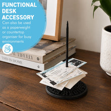 Load image into Gallery viewer, Vintage Cast Iron Bill Receipt Spike Paperweight Desk Accessory
