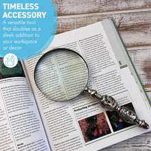 Load image into Gallery viewer, Elegant Shimmering Bead Handheld Magnifying Glass, Stylish Design with Practical Functionality

