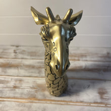 Load image into Gallery viewer, Gold-Colored 30cm Giraffe Head &amp; Neck Ornament
