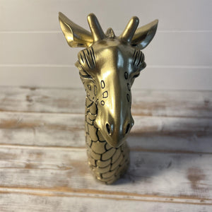 Gold-Colored 30cm Giraffe Head & Neck Ornament