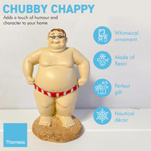 Load image into Gallery viewer, CHUBBY CHAPPY resin FIGURINE | Seaside ornament | bathroom ornaments | beach figurine | 16cm (H) | Swimmer | Fat Bloke
