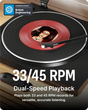 Load image into Gallery viewer, Refurbished Majority Auto FULLY AUTOMATIC RECORD PLAYER WITH BLUETOOTH OUTPUT 5.3 | USB Recording to USB Stick | Built-in Pre-Amplifier | Aluminium Platter | RCA Output | Slip mat &amp; Remote Control
