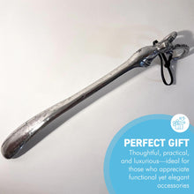 Load image into Gallery viewer, Long-Handled Aluminum Deer Head Shoe Horn – Durable, Easy-to-Use Shoehorn with Elegant Horse Design
