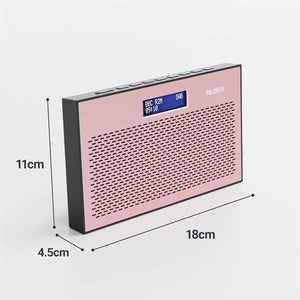 DAB, DAB+ Digital and FM radio | Battery and Mains Powered Portable Radio with 15 Hours Playback and LED Display | Majority Histon 2 Compact DAB Radio | Radio with Dual Alarm and 20 Preset | Rose