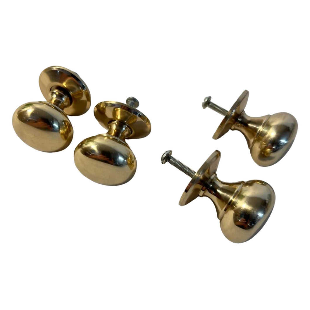 Mulberry Brass Knob | Set of 4 door knobs | Brass cupboard knobs | Cabinet hardware | Antique brass cupboard handles | Cupboard door handles | 30mm
