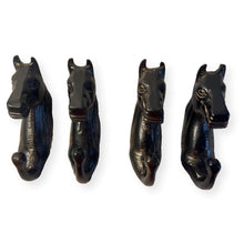 Load image into Gallery viewer, Set of Four Sturdy Wall-Mounted Cast Iron Horse Head Hook Hanger for Hats, Coats, Clothes - Ideal for Kitchen, Bathroom, Bedroom, Office
