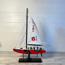 Load image into Gallery viewer, TRANSICIEL AMERICAS CUP MODEL YACHT | Sailing | Yacht | Boats | Models | Sailing Nautical Gift | Sailing Ornaments | Yacht on Stand | 33cm (H) x 21cm (L) x 4cm (W)
