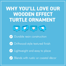 Load image into Gallery viewer, Nautical Gift Wood Effect Turtle 18cm

