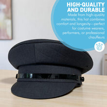 Load image into Gallery viewer, Size 59cm | Large Light Grey Chauffeur Style Peaked Cap | Traditional style ideal for weddings, school proms and special events| Driving Cap | UK size 7 1/4| US size 7 3/8
