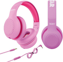 Load image into Gallery viewer, Majority Wired Childrens PINK HEADPHONES OVER EAR | Comfort Soft Cushion Earpads | Lightweight &amp; Fully Foldable Childrens Headphones Superstar | 85-94db Volume Limiter for School, Travel &amp; Home | Pink
