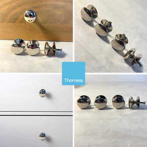 Cherema Nickel Knob | Set of 4 door knobs | Nickel cupboard knobs | Cabinet hardware | Antique nickel cupboard handles | Cupboard door handles | 30mm