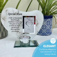 Load image into Gallery viewer, Special Mum Glass Photo Frame &amp; Memorial Candle Holder - Family Decoration for a Cherished Wife
