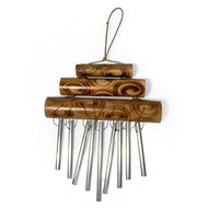 SMALL TRIPLE BAMBOO CHIME| Windchimes | Garden Chimes | Bamboo Windchimes | Indoor and Outdoor | Feng Shui | Meditation | Garden Sounds