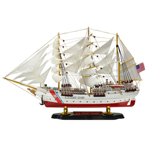 U.S. Coast Guard Cutter Model Ship – Handcrafted Wooden Replica – Detailed Nautical Decor – Fully Assembled Collectable Display