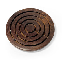 Load image into Gallery viewer, HANDCRAFTED ROUND WOODEN LABYRINTH GAME |Hand Maze Puzzle| Hand Eye Coordination | Traditional Toy | Retro Game | Brain Teaser
