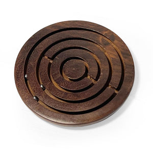 HANDCRAFTED ROUND WOODEN LABYRINTH GAME |Hand Maze Puzzle| Hand Eye Coordination | Traditional Toy | Retro Game | Brain Teaser