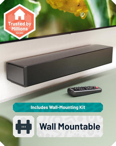 Oakcastle Soundbar for TV | HDMI, ARC, Bluetooth Soundbar Wireless Speaker 60W | 2.0 TV Sound Bar Surround Sound | Optical, AUX, Wall Mountable PC Gaming Soundbar with Remote SB40 Sound bar