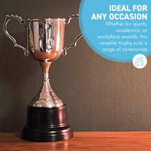 Load image into Gallery viewer, Elegant 18cm Silver Trophy Cup - Ideal Award for sports, competitions &amp; ceremonies
