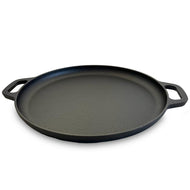 Black Cast Iron 14” Pizza Pan | Skillet for cooking | Baking and grilling | Long lasting and durable | Even heating