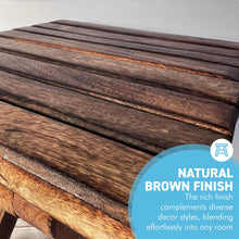 Load image into Gallery viewer, Handcrafted Mango Wood Folding Stool,  Rustic Charm &amp; Versatile Design for Every Room
